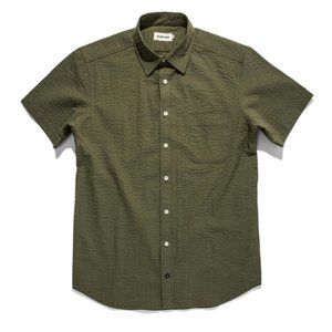 Taylor Stitch - The Short Sleeve California in Army Seersucker - size 40